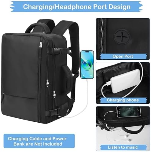 Hanples TSA Flight Approved Large Travel Backpack for Women and Men | Hanples Waterproof Anti-Theft Large Carry On Back