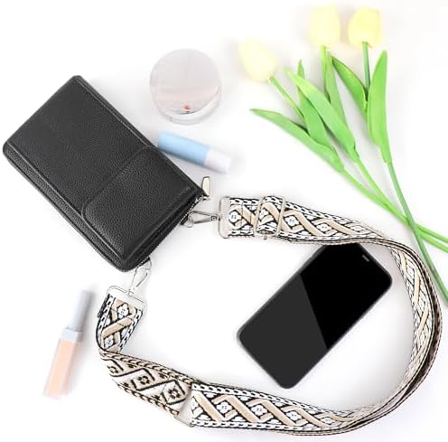 Women's Small PU Leather Crossbody Bag for Phone, 7 Inches | DBPBToU Women's PU Leather Crossbody Phone Purse, 7 Inches