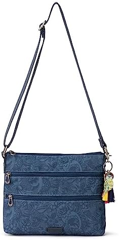 Sakroots Eco Twill Crossbody Purse for Everyday Use and Travel - Zipper Closure & Adjustable Strap