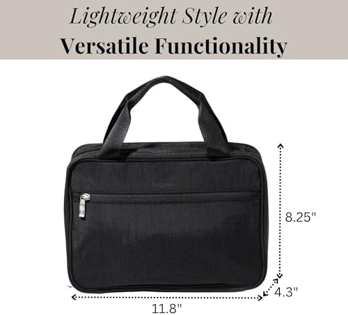 Baggallini Unisex Large Hanging Travel Toiletry Kit - Lightweight 8x11 Inch Makeup Bag for Everyone Travel