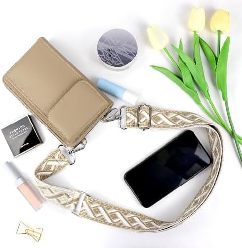 Women's Small PU Leather Crossbody Bag for Phone, 7 Inches | DBPBToU Women's PU Leather Crossbody Phone Purse, 7 Inches