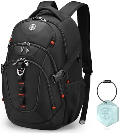 Swissdigital Design Laptop Backpack with USB Charging Port | Men's 15.6 Inches Fit 31L Travel Backpack | Blue/Black | SD