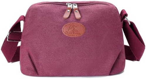 Sunshinejing Lightweight Crossbody Bag for Women | Casual Purses for Daily Travel | Small Canvas Bag with Adjustable Str