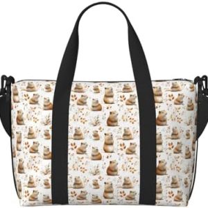 Travel Duffle Bags For Women & Men - Cute Capybara Q Print For Travel & Business Trips Travel Duffle Bags For Women &