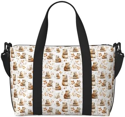 Travel Duffle Bags For Women & Men - Cute Capybara Q Print For Travel & Business Trips Travel Duffle Bags For Women &