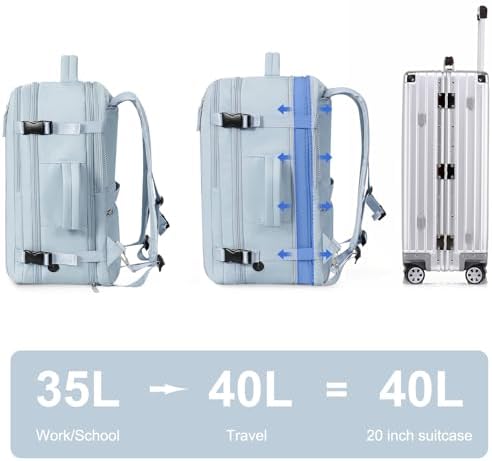 Hanples TSA Flight Approved Large Travel Backpack for Women and Men | Hanples Waterproof Anti-Theft Large Carry On Back