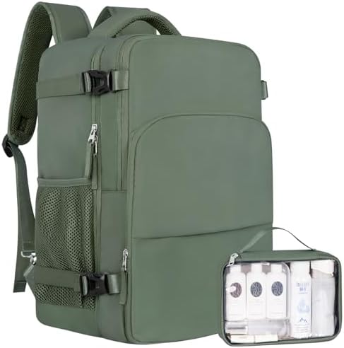 Women's Flight Approved Travel Backpack with USB Charging, Lightweight & Waterproof, Ideal for College, Work and Travel