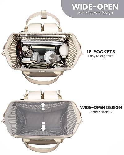 LOVEVOOK 15.6 Pouces Sac à Dos Ordinateur Portable Voyage Oeko-Tex AntiVol Étanche Voyages Travail École Kaki