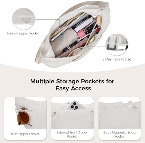 Women's VONAL Nylon Crescent Crossbody Bag for Slouchy Shoulder Hobo, Lightweight Moon Bag Dumpling Sling Purse | VONAL