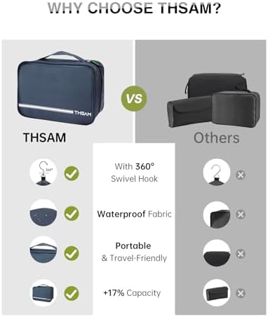 Travel Toiletry Bag for Women Men - Portable Large Hanging Organizer Sell Point: Makeup Bag for Cosmetic, Shampoo, Condi