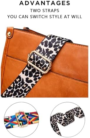 AUYOCO Vegan Leather Crossbody Bags for Women Handbag with Guitar Strap Zipped Pockets AUYOCO Vegan Leather Crossbody