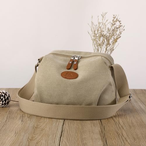 Sunshinejing Lightweight Crossbody Bag for Women | Casual Purses for Daily Travel | Small Canvas Bag with Adjustable Str