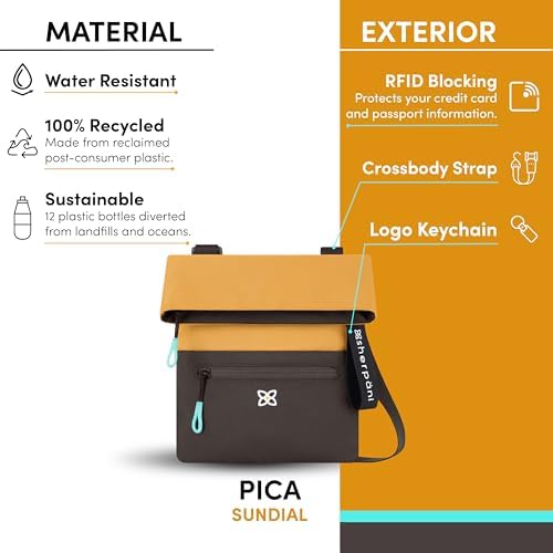 Sherpani Pica Women's Lightweight 4L Travel Crossbody Bag with RFID Protection Reef