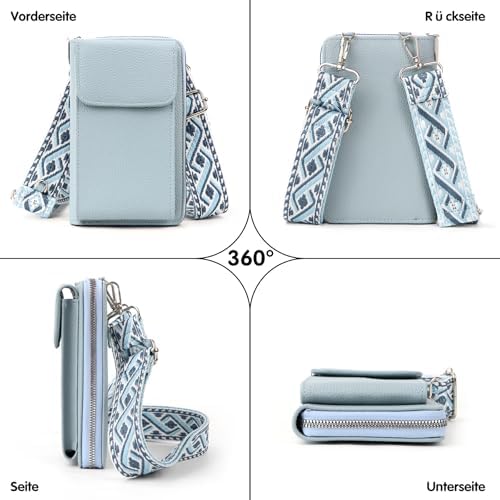 Women's Small PU Leather Crossbody Bag for Phone, 7 Inches | DBPBToU Women's PU Leather Crossbody Phone Purse, 7 Inches