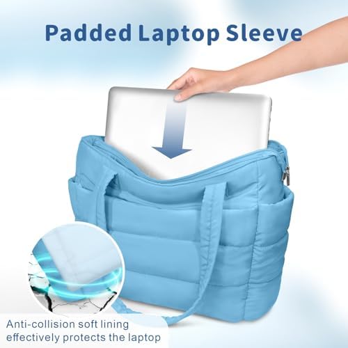 TOPDesign Lightweight Puffy Handbag for Women Travel TOPDesign Quilted Shoulder Bag for Women Work TOPDesign Puffer Tote