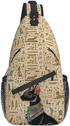 ASYG Egyptian Sling Bag Casual Backpack Crossbody Daypack Casual Use Men Women Multifunctional Style