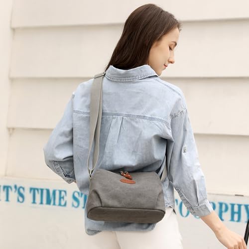 Sunshinejing Lightweight Crossbody Bag for Women | Casual Purses for Daily Travel | Small Canvas Bag with Adjustable Str