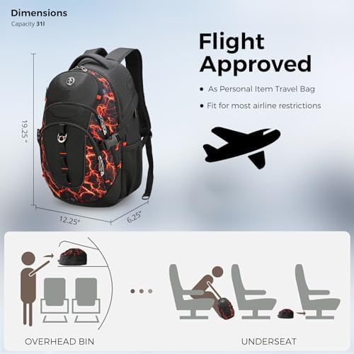 Swissdigital Design Laptop Backpack with USB Charging Port | Men's 15.6 Inches Fit 31L Travel Backpack | Blue/Black | SD