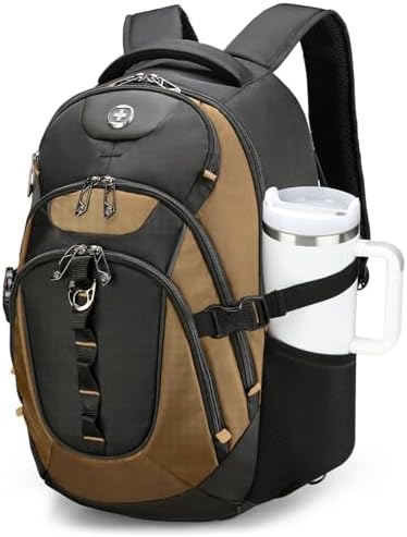 Swissdigital Design Laptop Backpack with USB Charging Port | Men's 15.6 Inches Fit 31L Travel Backpack | Blue/Black | SD