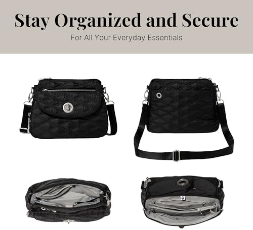 Baggallini Calais Crossbody Bags for Women Lightweight Water-Resistant Travel Purse Baggallini Calais Crossbody Bags for