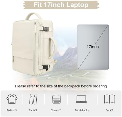 Hanples TSA Flight Approved Large Travel Backpack for Women and Men | Hanples Waterproof Anti-Theft Large Carry On Back