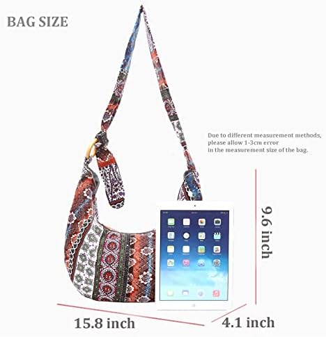 KARRESLY Women's Ethnic Style Sling Crossbody Bag with Adjustable Strap