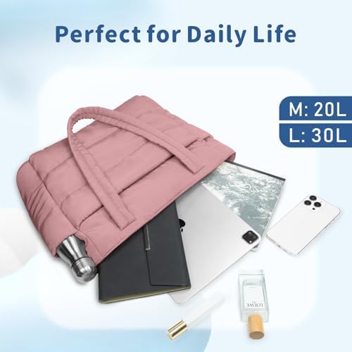 TOPDesign Lightweight Puffy Handbag for Women Travel TOPDesign Quilted Shoulder Bag for Women Work TOPDesign Puffer Tote