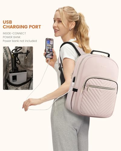 Laptop Backpack Purse for Women Work Travel Black OEKO-TEX STANDARD 100 Laptop Backpack Purse for Women College Black Qu