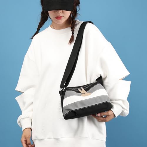 Sunshinejing Lightweight Crossbody Bag for Women | Casual Purses for Daily Travel | Small Canvas Bag with Adjustable Str