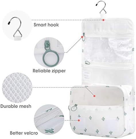 Narwey Beige Small Hanging Travel Toiletry Bag for Women Travel Bag Specifications: Makeup Bag Organizer, Cosmetics Bag - Image 60