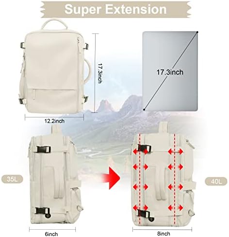 Hanples TSA Flight Approved Large Travel Backpack for Women and Men | Hanples Waterproof Anti-Theft Large Carry On Back