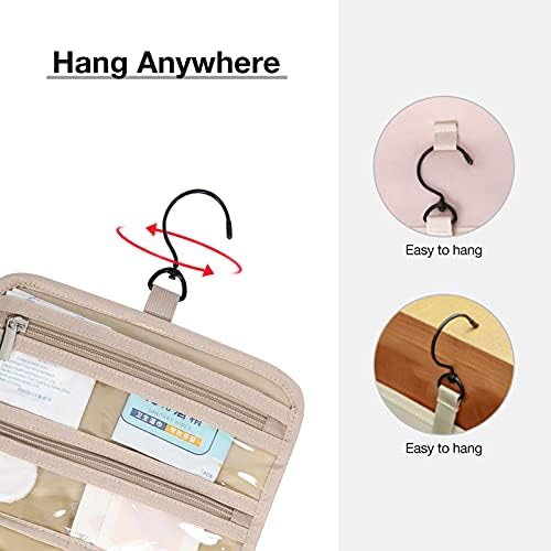 Toiletry Bag Smart Hanging Travel Makeup Organizer TSA Approved Transparent | Travel Makeup Organizer with Hanging Feat