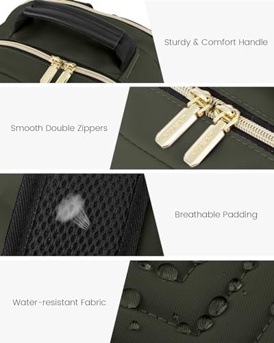 Laptop Backpack Purse for Women Work Travel Black OEKO-TEX STANDARD 100 Laptop Backpack Purse for Women College Black Qu