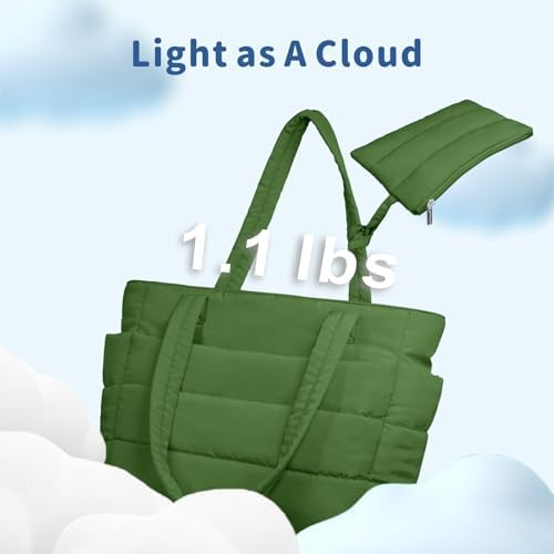 TOPDesign Lightweight Puffy Handbag for Women Travel TOPDesign Quilted Shoulder Bag for Women Work TOPDesign Puffer Tote