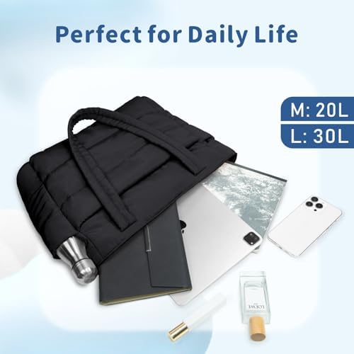 TOPDesign Lightweight Puffy Handbag for Women Travel TOPDesign Quilted Shoulder Bag for Women Work TOPDesign Puffer Tote