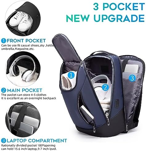 Smart BANGE Business Waterproof 15.6 Inch Laptop Backpack for Travel with USB Charging Port
| BANGE Business Smart Wate - Image 9