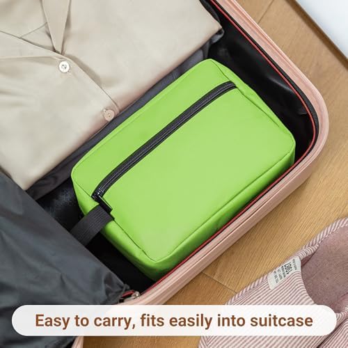 Elviros Lightweight Travel Toiletry Bag for Women and Men Travel Essentials Gifts for Men(Navy Blue) Global Recycled Sta