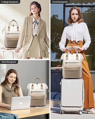 LOVEVOOK 15.6 Pouces Sac à Dos Ordinateur Portable Voyage Oeko-Tex AntiVol Étanche Voyages Travail École Kaki