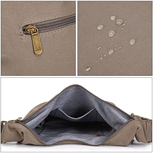 Coton Pose Women's Hippie Crossbody Bag - Top Zip Large Capacity Canvas Sling Bag - Handmade Jacquard Cloth