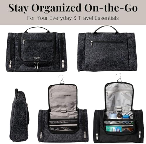 Baggallini High-Quality Toiletry Kit for Men and Women on Business Trips | Baggallini Travel Toiletry Kit Featuring Com