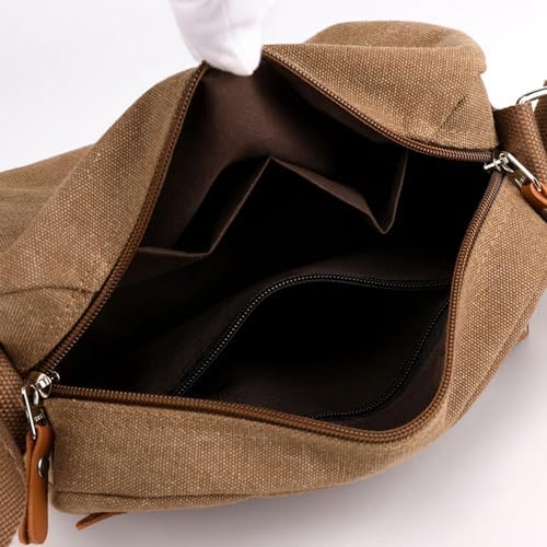 Sunshinejing Lightweight Crossbody Bag for Women | Casual Purses for Daily Travel | Small Canvas Bag with Adjustable Str