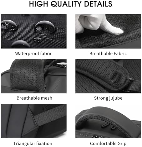 Men's Travel Backpack, 17.3 Inches Business Laptop, Water-Resistant, Carry on Airline Approved, USB Charger Port, 18x14x