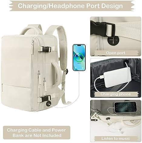 Hanples TSA Flight Approved Large Travel Backpack for Women and Men | Hanples Waterproof Anti-Theft Large Carry On Back