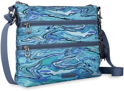 Sakroots Eco Twill Crossbody Purse for Everyday Use and Travel - Zipper Closure & Adjustable Strap