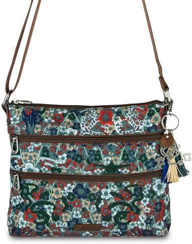 Sakroots Eco Twill Crossbody Purse - Eco Friendly Material For Everyday & Travel - Zipper Closure & Adjustable Strap