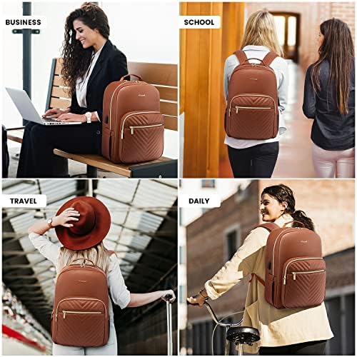 Laptop Backpack Purse for Women Work Travel Black OEKO-TEX STANDARD 100 Laptop Backpack Purse for Women College Black Qu