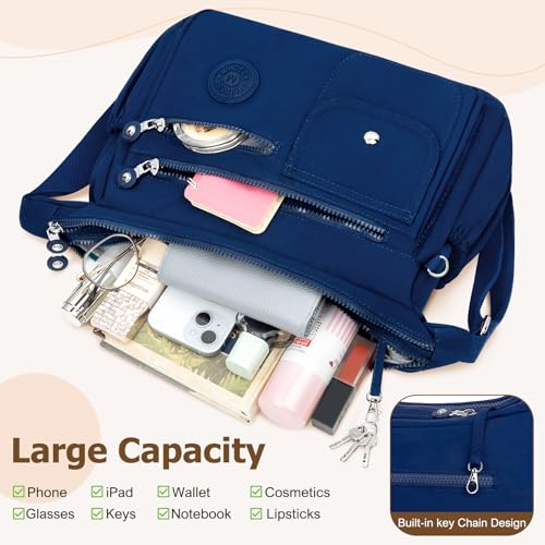 Sac Bandoulière BTNEEU Femmes Grande Sacoches Imperméable pour Fixed Usage Shopping, Travail, Voyage avec Besace Multifo