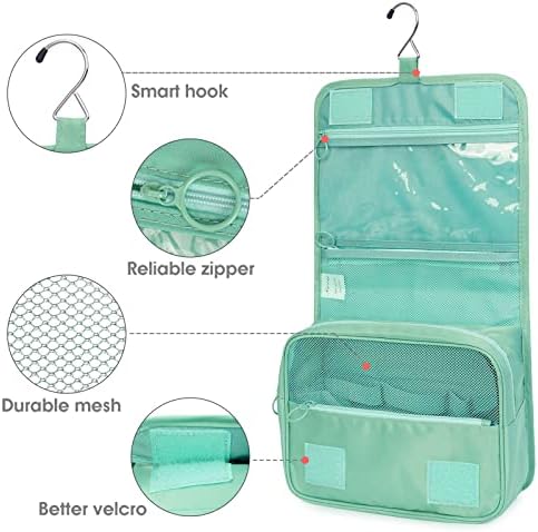 Narwey Beige Small Hanging Travel Toiletry Bag for Women Travel Bag Specifications: Makeup Bag Organizer, Cosmetics Bag - Image 67