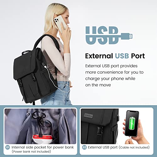 Sac à dos LOVEVOOK pour homme et femme avec charge USB 15.6 Pouces pour collège voyage Collegue Voyage Affaires