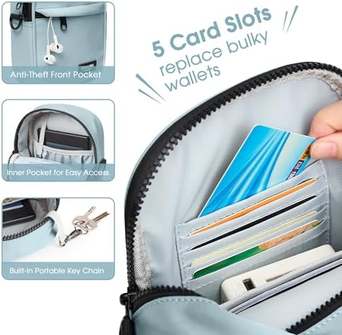 KALIDI Multi Position Crossbody Sling Bag for Women Men with Adjustable Strap